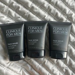 NEW Clinique for Men Face Scrub Exfoliant Visage 3.4 oz SET OF THREE